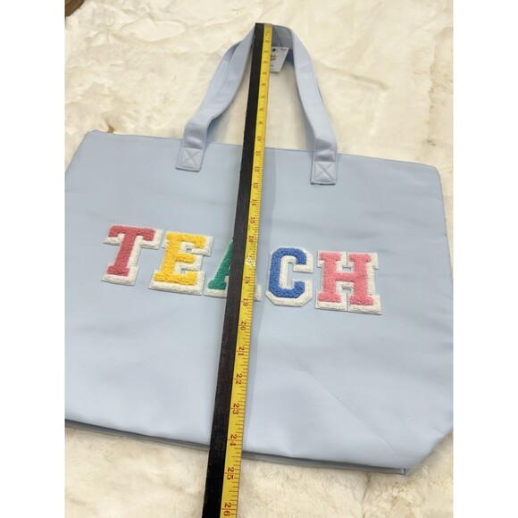 TEACH Large Canvas Tote and Matching Pouch 14x19 - Picture 5 of 8